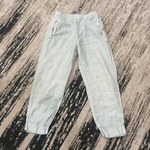 Elemente Clemente 100% Linen Pull On Pants Womens Size 1 (S) Green Mineral‎ Wash